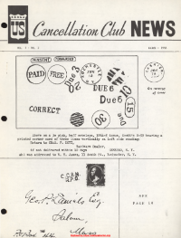 U.S. Cancellation Club News Issue #21