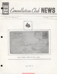 U.S. Cancellation Club News Issue #60