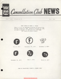 U.S. Cancellation Club News Issue #70