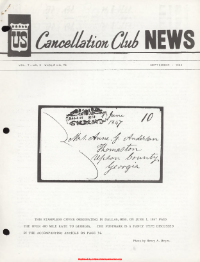 U.S. Cancellation Club News Issue #72