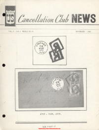 U.S. Cancellation Club News Issue #85