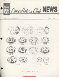 U.S. Cancellation Club News Issue #95
