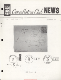 U.S. Cancellation Club News Issue #109