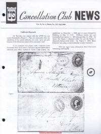 U.S. Cancellation Club News Issue #237