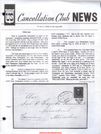 U.S. Cancellation Club News Issue #248