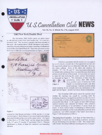 U.S. Cancellation Club News Issue #276